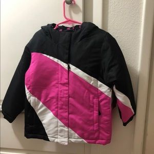 Girls pink snow jacket